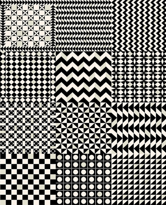 Cole & Son Fornasetti Senza Tempo II Geometrico Wallpaper - Black & White