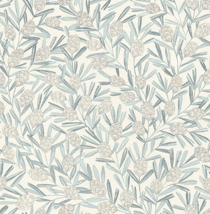 A-Street Prints Revival Zulma Wallpaper - Blue