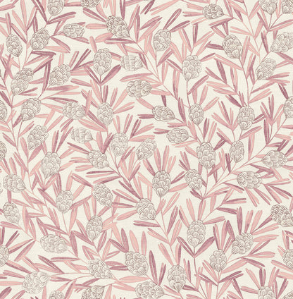 A-Street Prints Revival Zulma Wallpaper - Pink