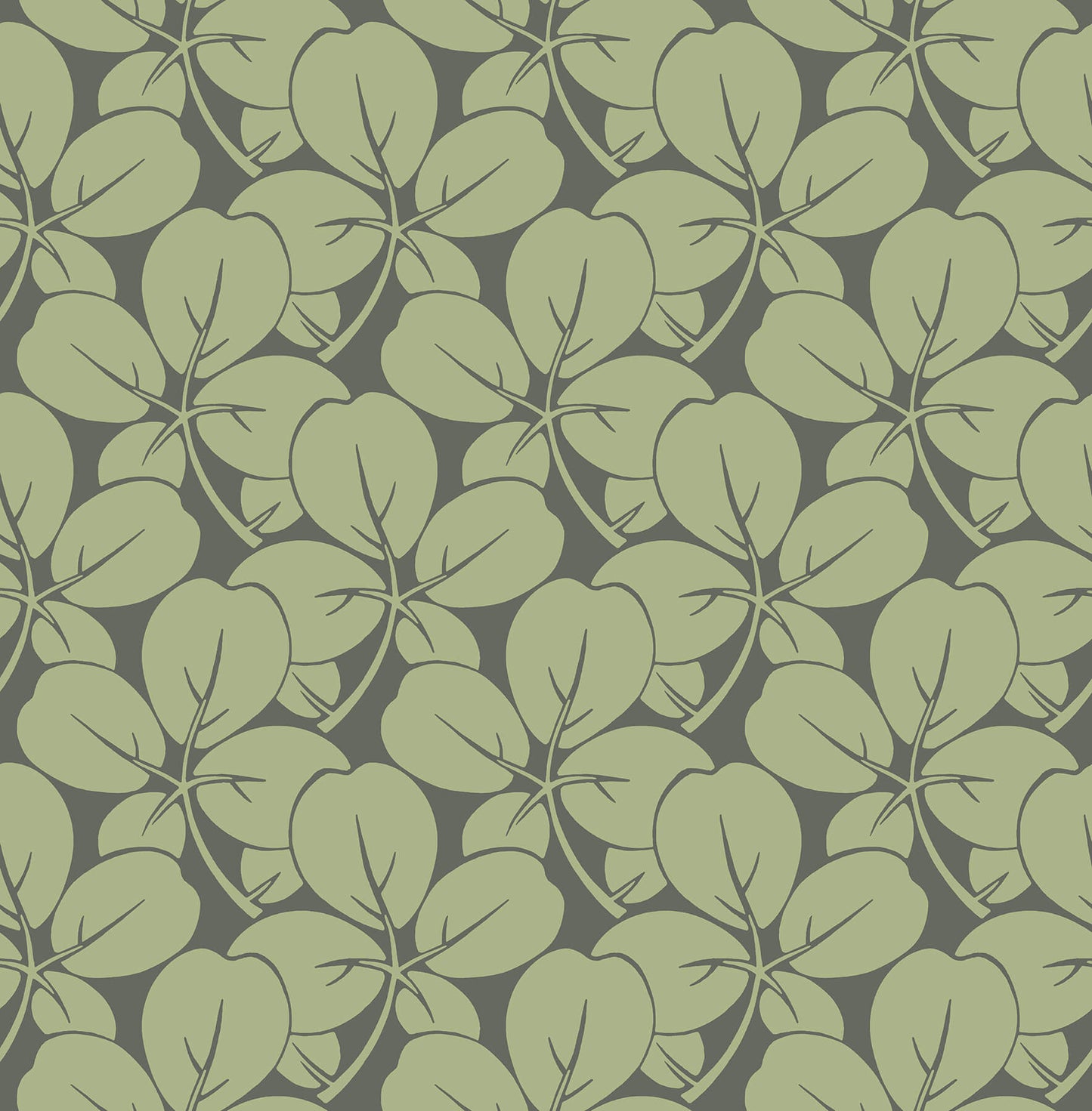 A-Street Prints Revival Robert Clover Wallpaper - Green