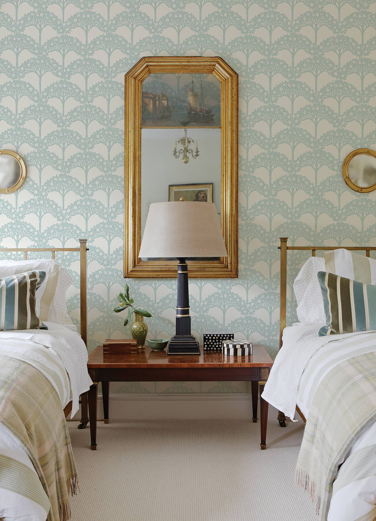 A-Street Prints Revival Dawson Wallpaper - Turquoise