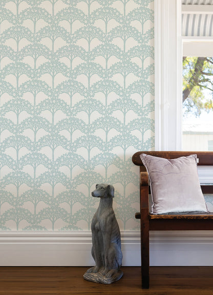 A-Street Prints Revival Dawson Wallpaper - Turquoise