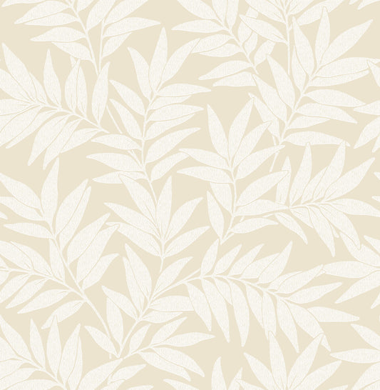 A-Street Prints Revival Morris Leaf Wallpaper - Taupe