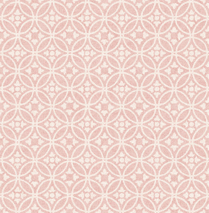 A-Street Prints Revival Larsson Ogee Wallpaper - Pink