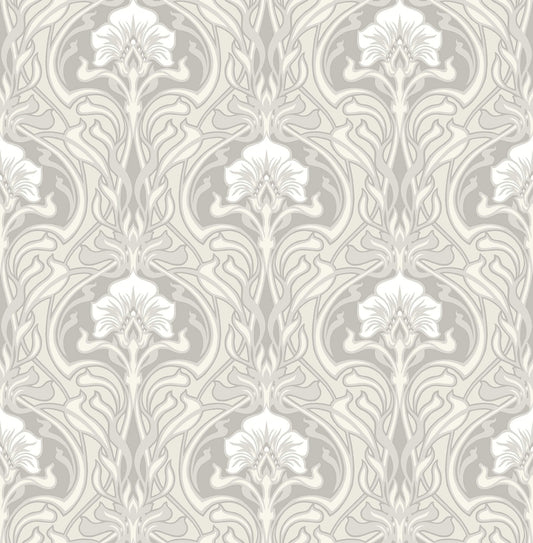 A-Street Prints Revival Mucha Ogee Wallpaper - Off White