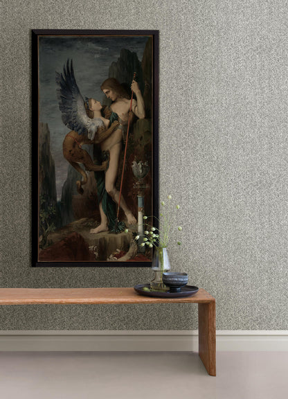 A-Street Prints Revival Ashbee Tweed Wallpaper - Dark Grey