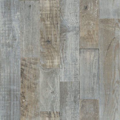 Chesapeake Thoreau Chebacco Wood Planks Wallpaper - Slate