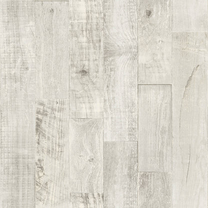 Chesapeake Thoreau Chebacco Wood Planks Wallpaper - Grey