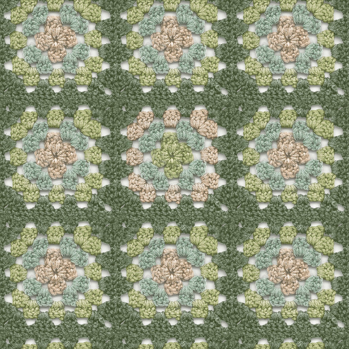 Chesapeake Thoreau Maud Crochet Wallpaper - Green