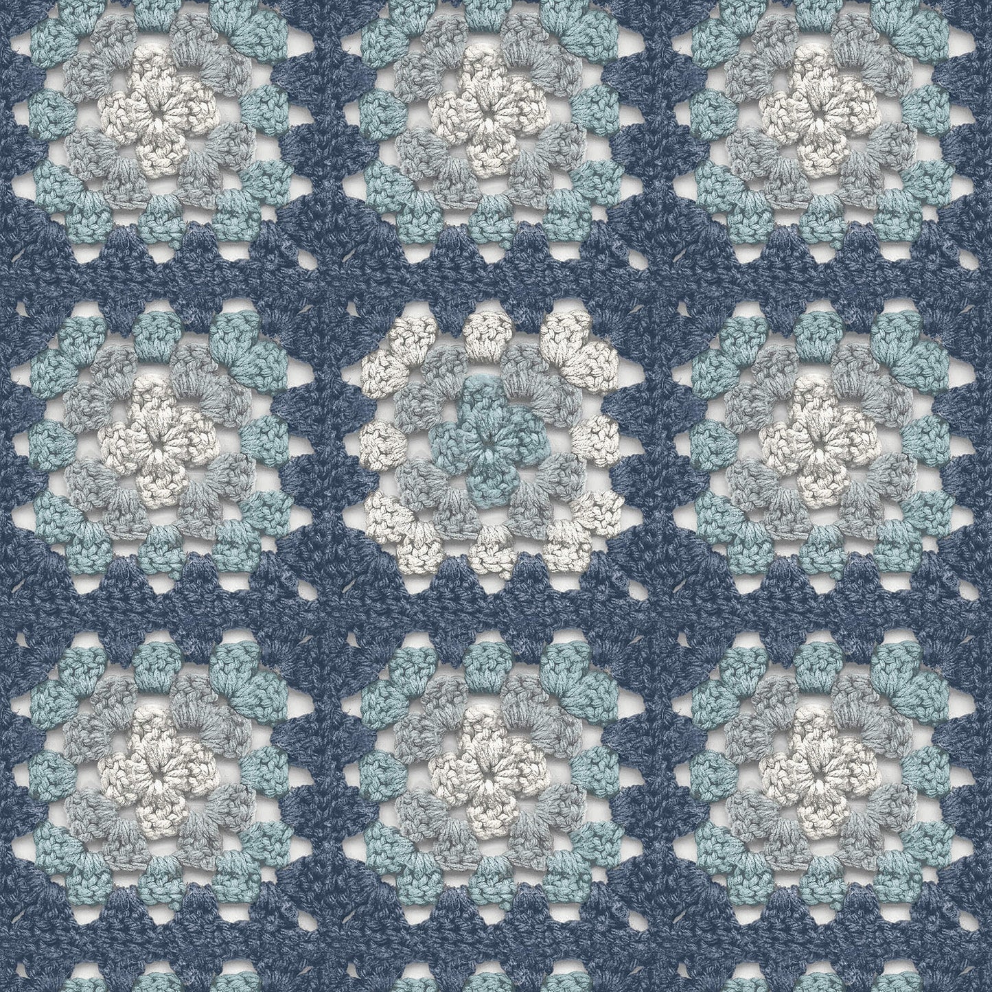 Chesapeake Thoreau Maud Crochet Wallpaper - Blue