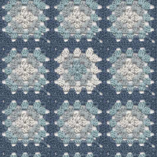 Chesapeake Thoreau Maud Crochet Wallpaper - Blue