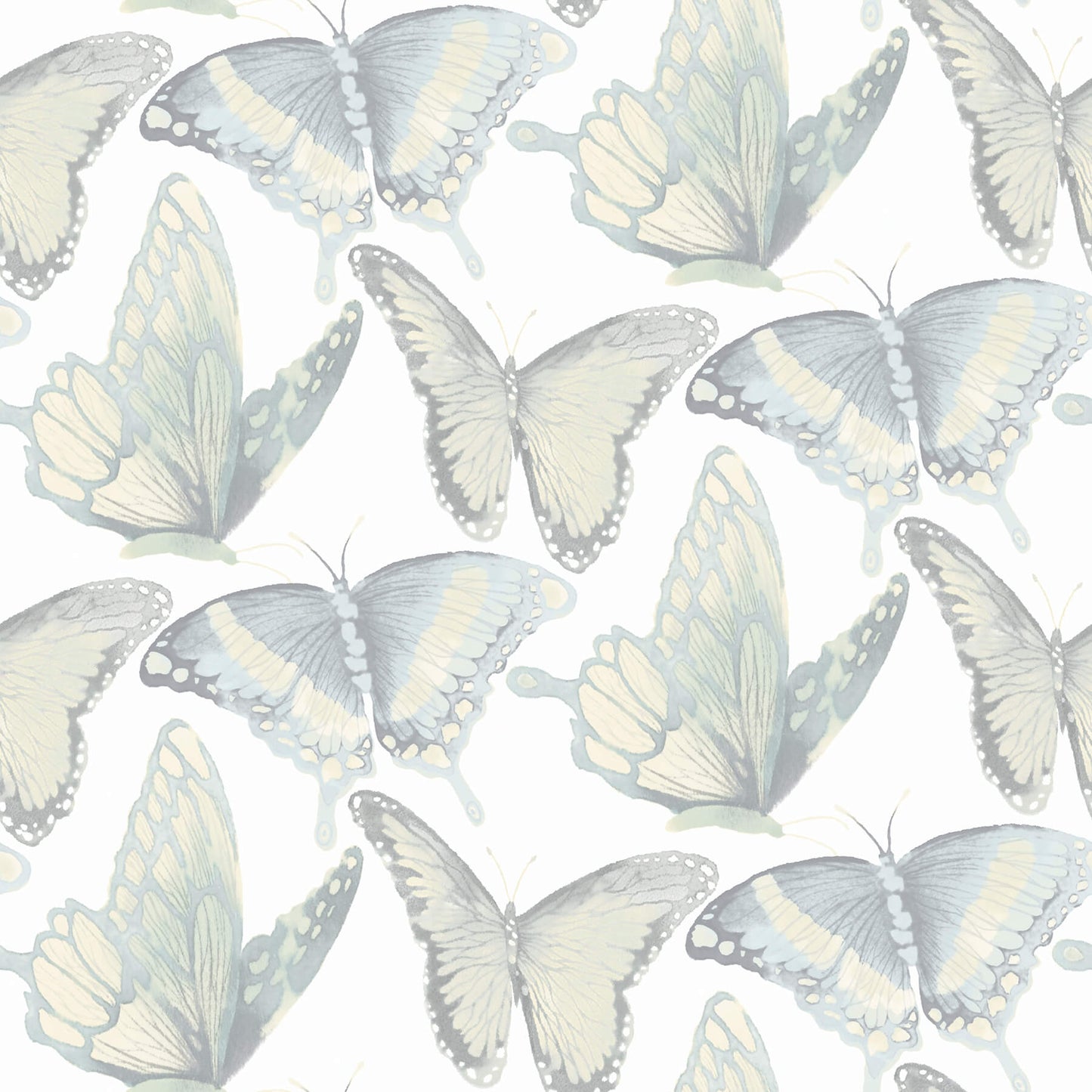 Chesapeake Thoreau Janetta Butterfly Wallpaper - Mint