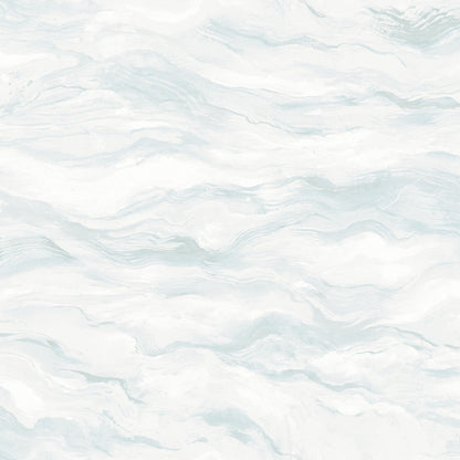 Chesapeake Thoreau Cirrus Wave Wallpaper - Blue