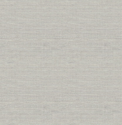 Chesapeake Thoreau Agave Faux Grasscloth Wallpaper - Grey