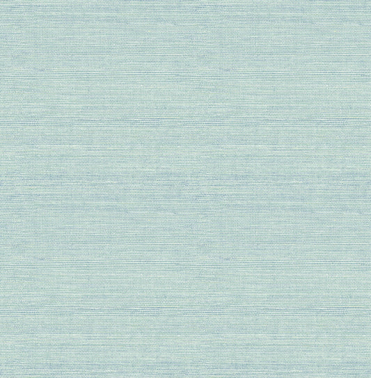 Chesapeake Thoreau Agave Faux Grasscloth Wallpaper - Aqua