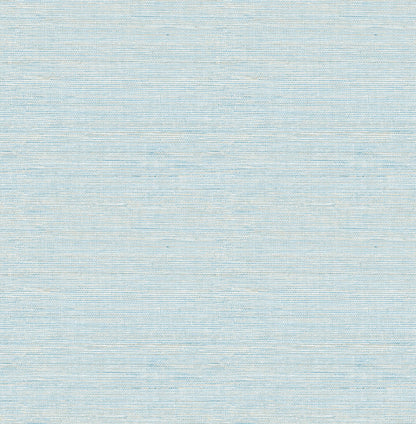 Chesapeake Thoreau Agave Faux Grasscloth Wallpaper - Blue