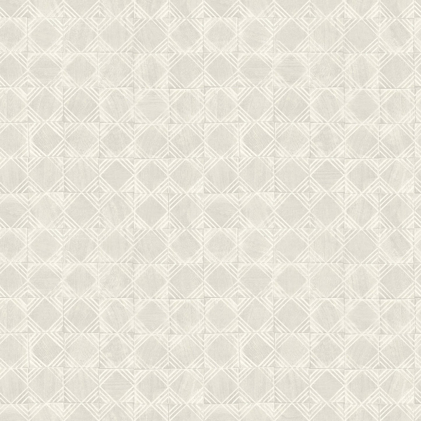 Chesapeake Kinfolk Button Block Geometric Wallpaper - Light Grey
