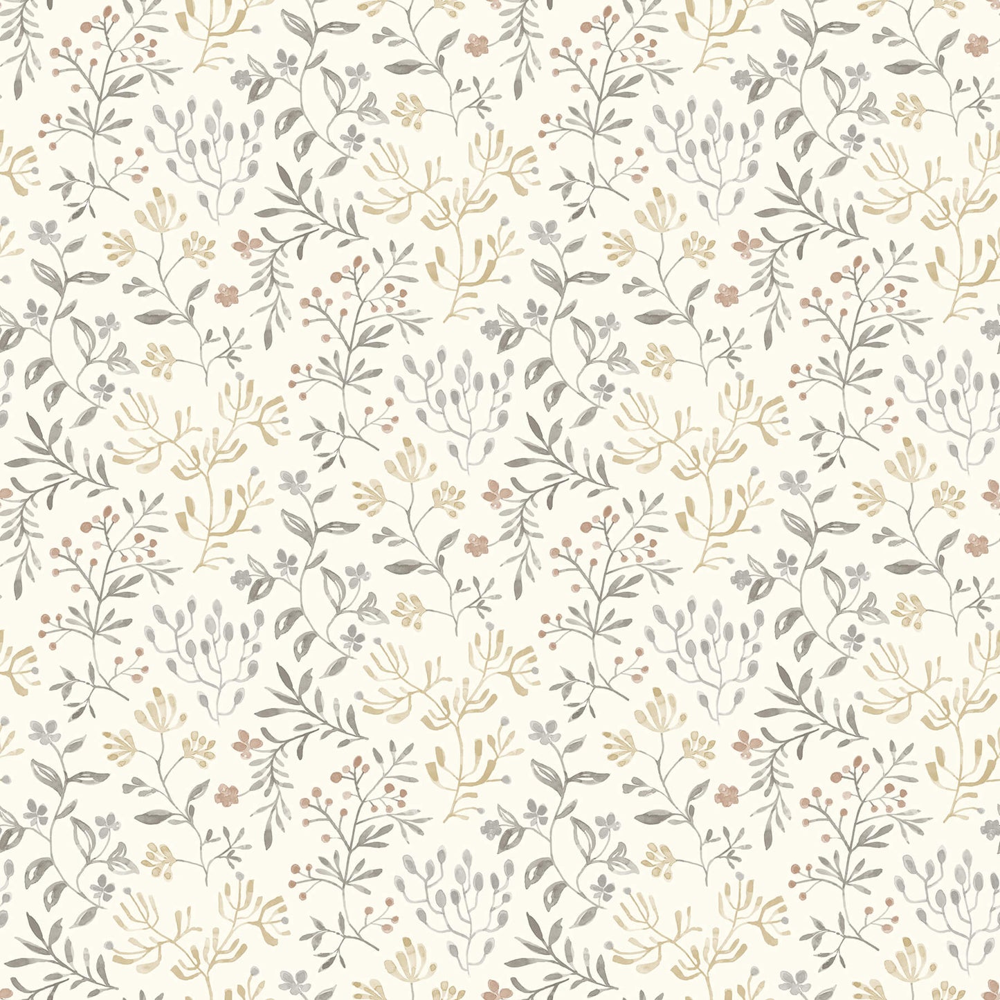 Chesapeake Kinfolk Tarragon Dainty Meadow Wallpaper - Grey
