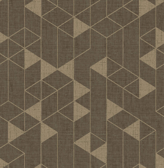 Scott Living III Fairbank Wallpaper - Chocolate Linen