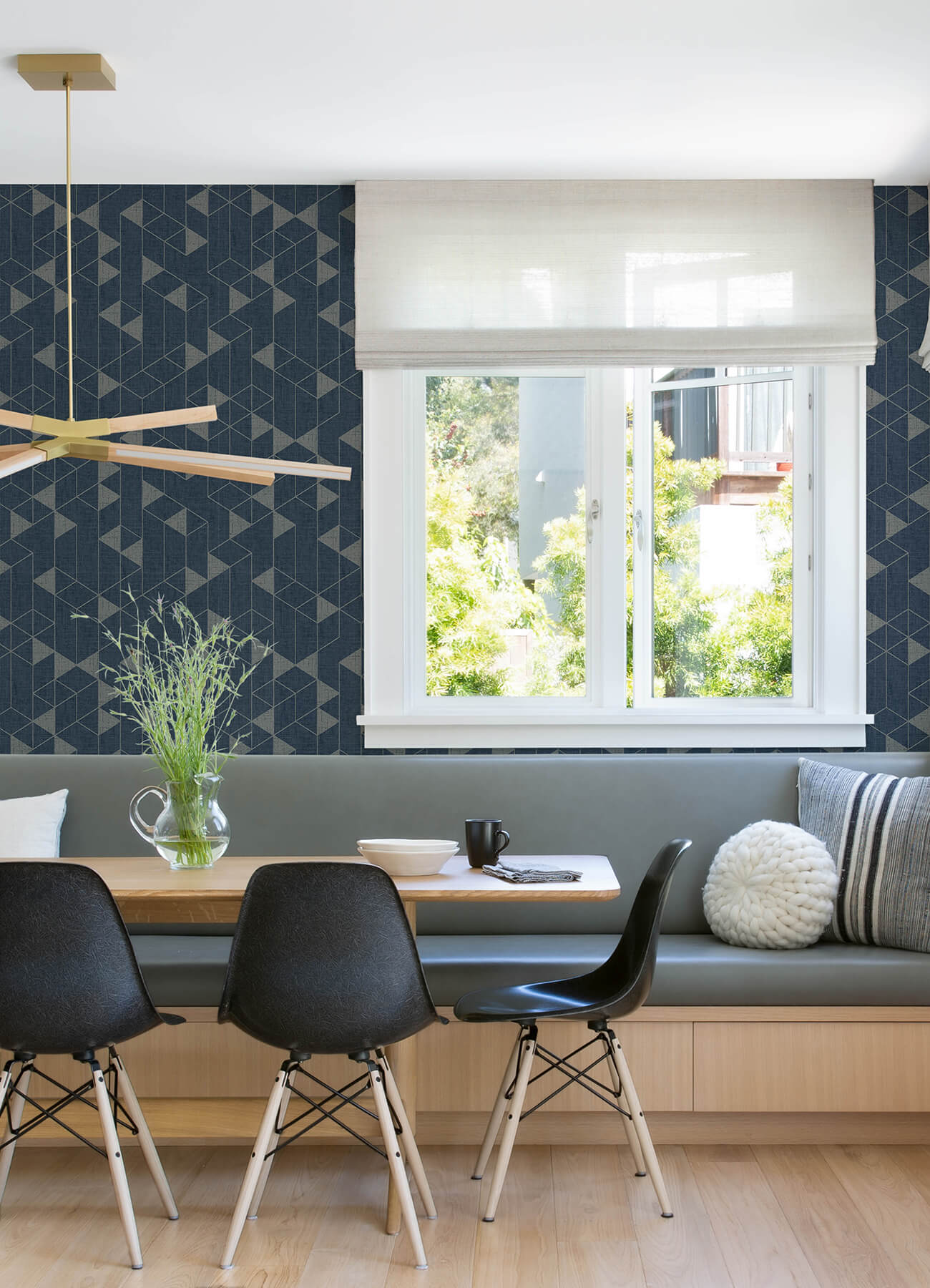 Scott Living III Fairbank Wallpaper - Navy Linen