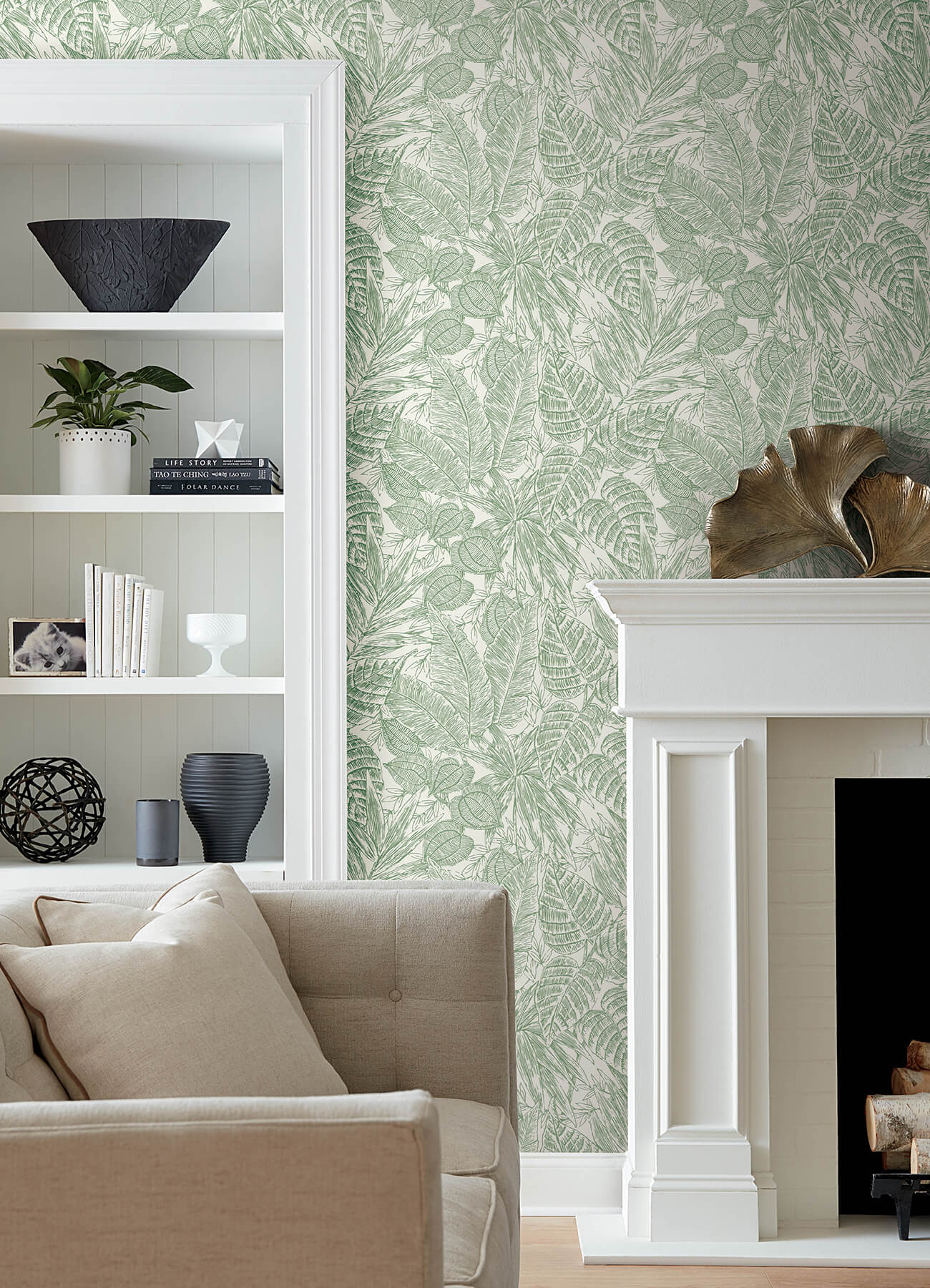 Scott Living Brentwood Wallpaper - Green