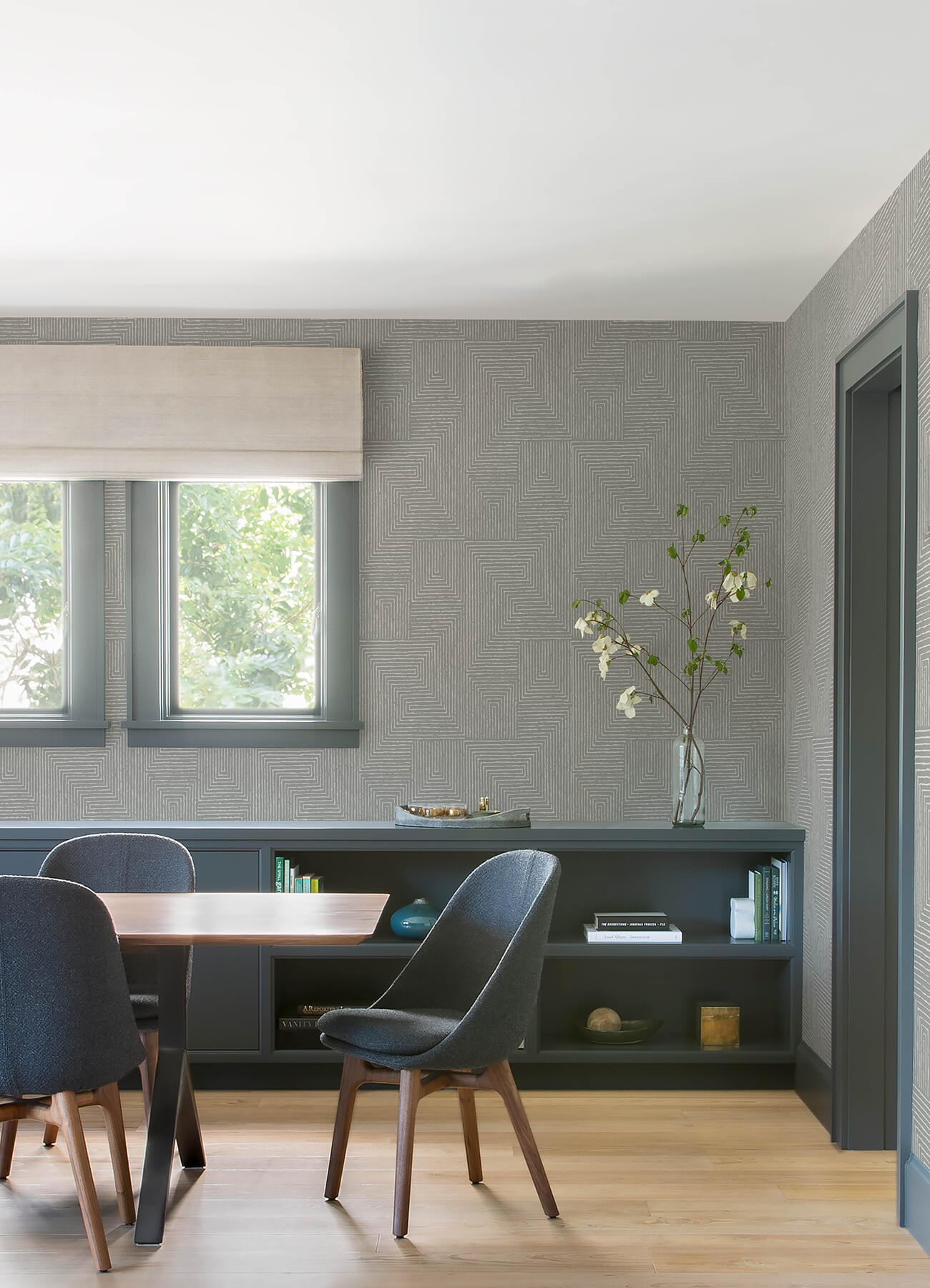 Dove Grey Fabric, Wallpaper and Home Decor