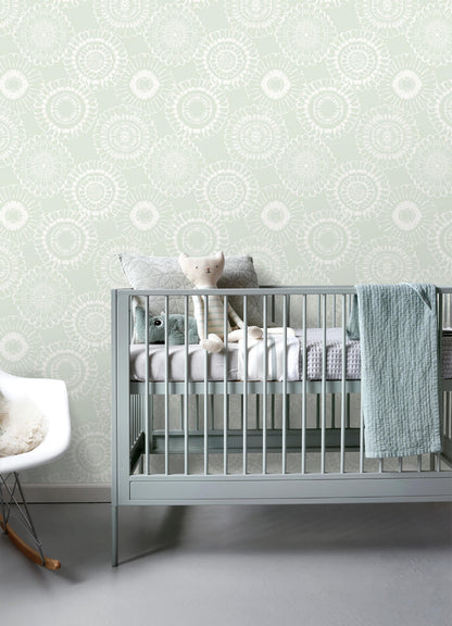 Chesapeake Fable Sonnet Floral Wallpaper - Sage