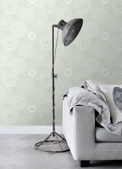 Chesapeake Fable Sonnet Floral Wallpaper - Sage