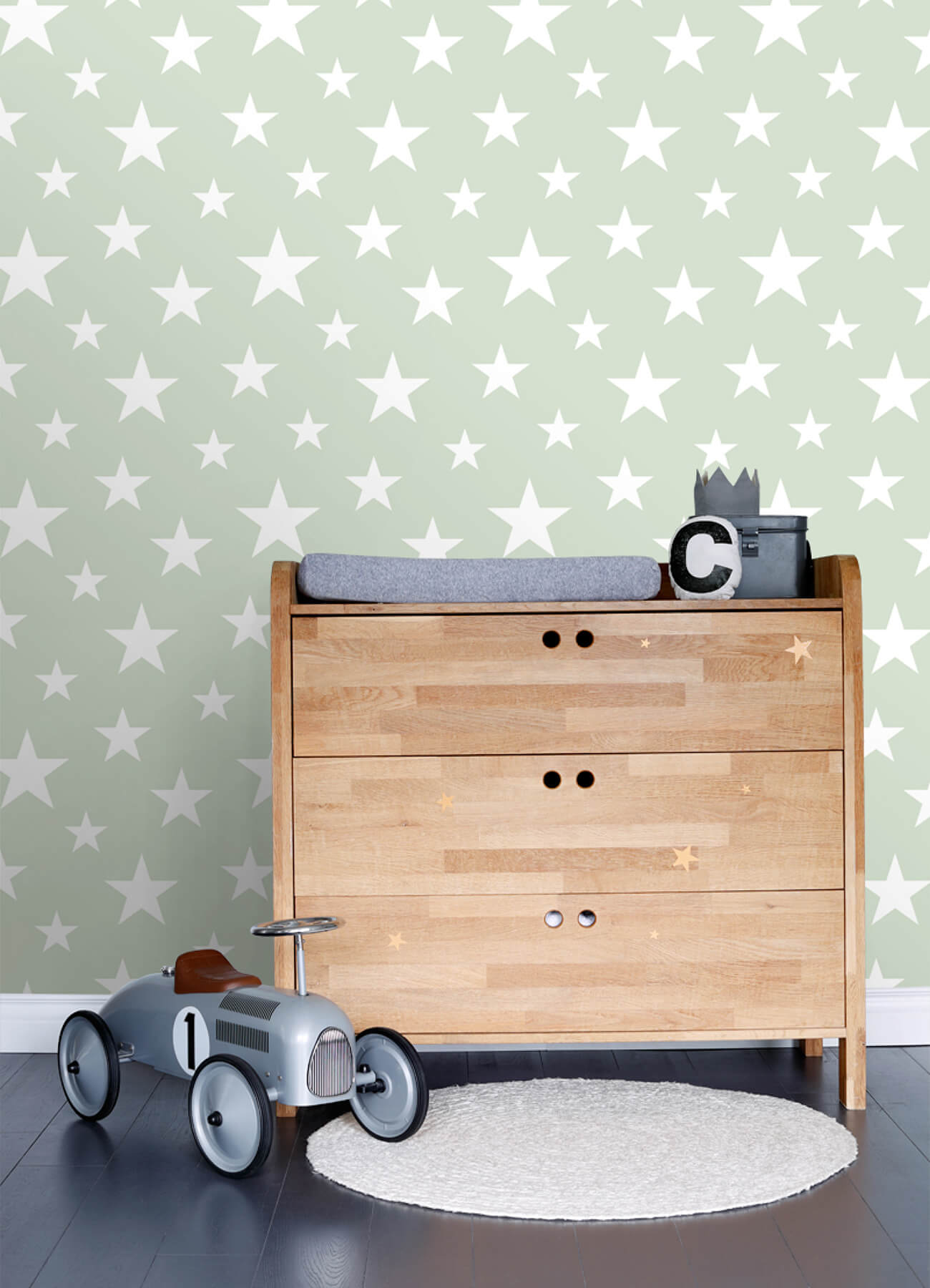 Chesapeake Fable Amira Stars Wallpaper - Sage