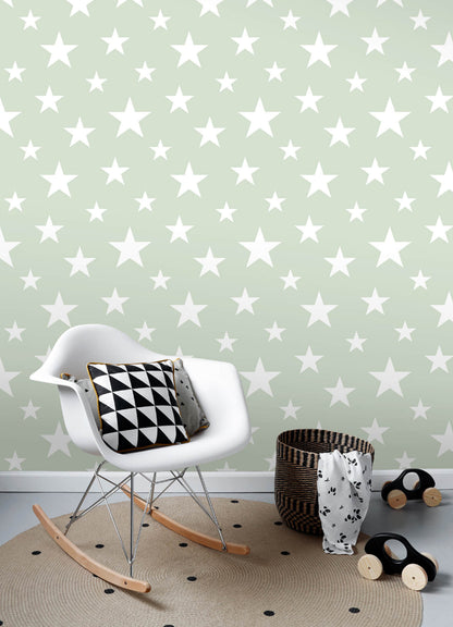 Chesapeake Fable Amira Stars Wallpaper - Sage