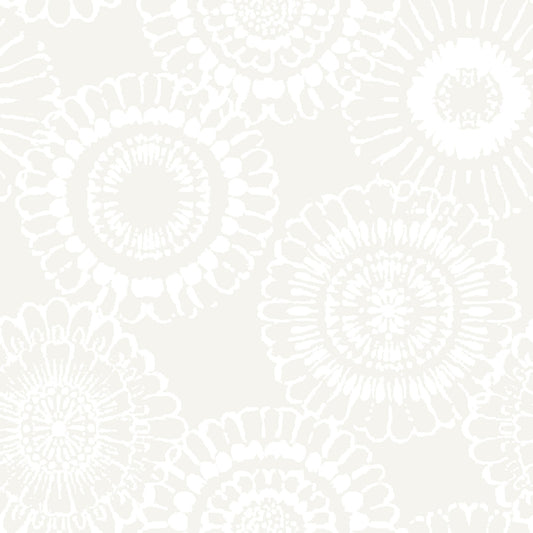 Chesapeake Fable Sonnet Floral Wallpaper - Platinum