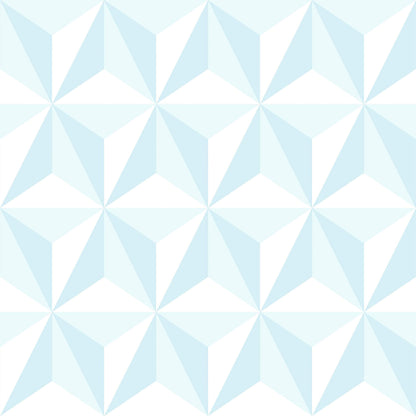 Chesapeake Fable Adella Geometric Wallpaper - Sky Blue