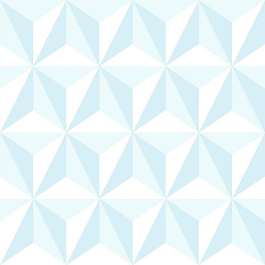 Chesapeake Fable Adella Geometric Wallpaper - Sky Blue