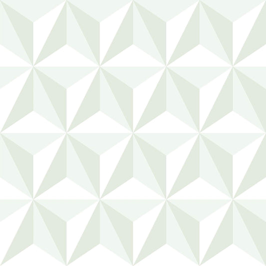 Chesapeake Fable Adella Geometric Wallpaper - Sage