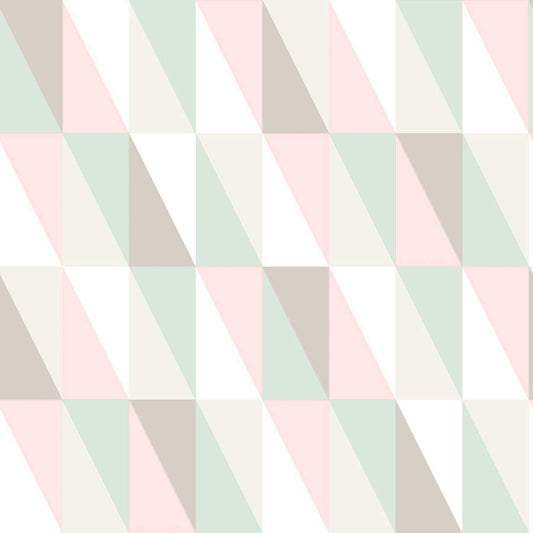 Chesapeake Fable Inez Geometric Wallpaper - Pastel