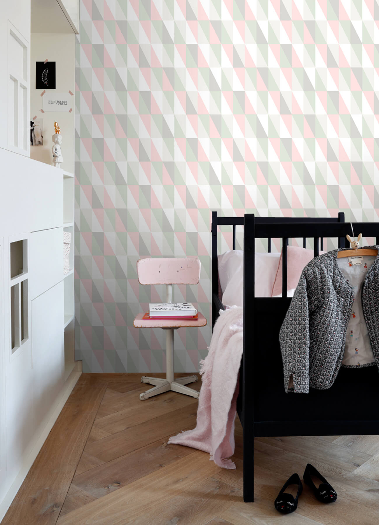 Chesapeake Fable Inez Geometric Wallpaper - Pastel