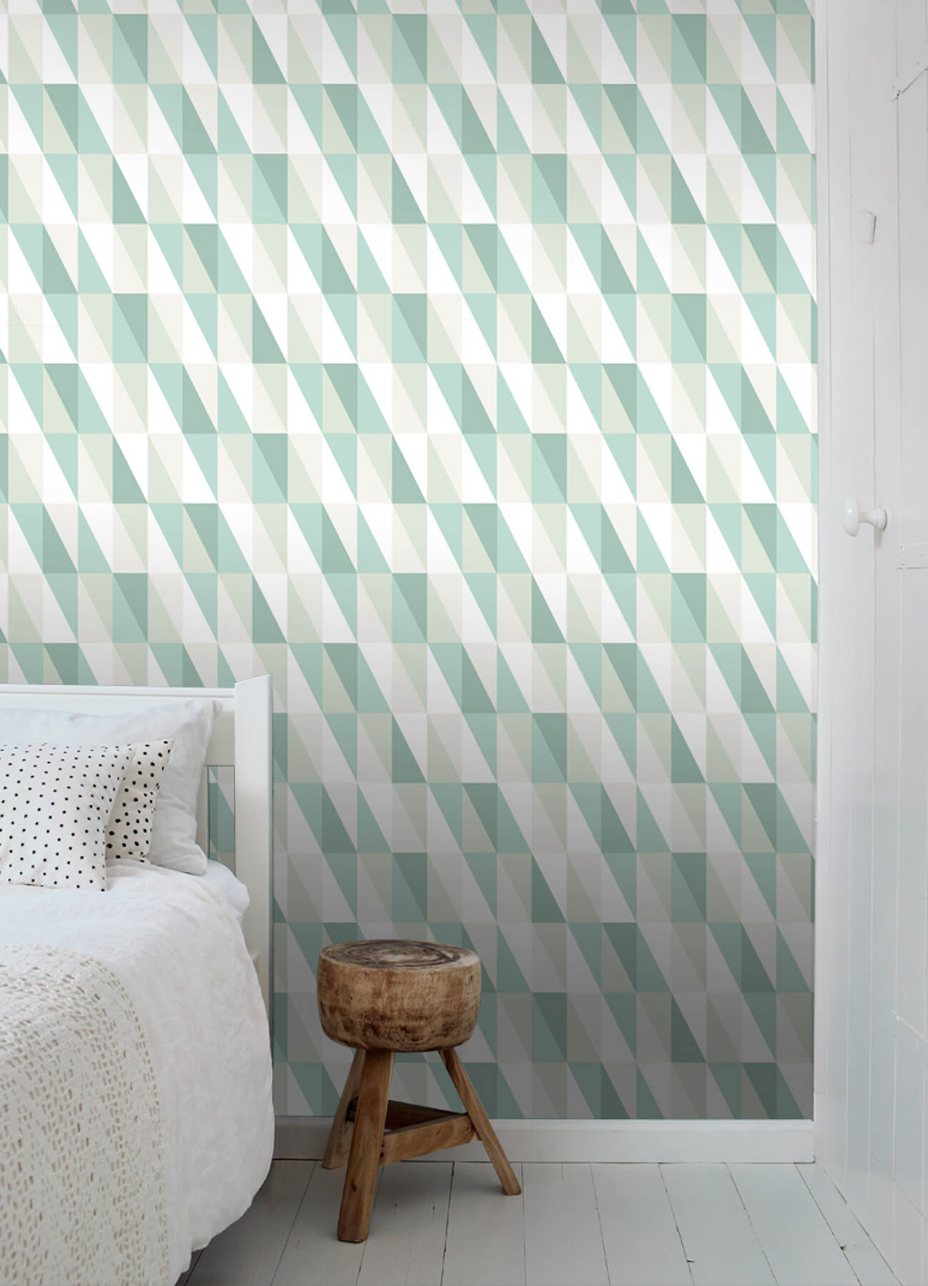 Chesapeake Fable Inez Geometric Wallpaper - Teal