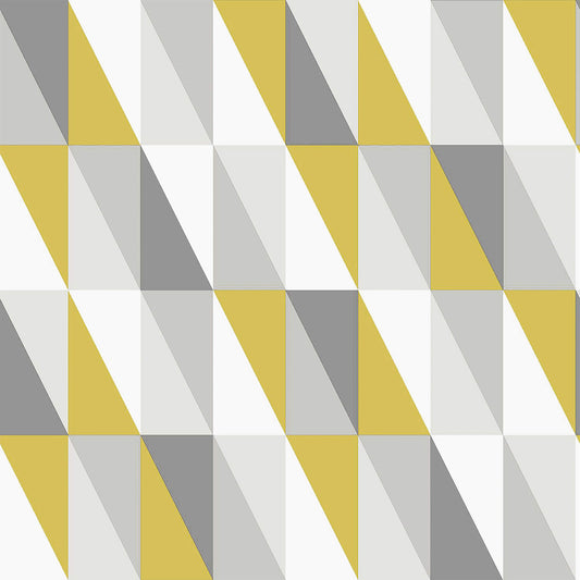 Chesapeake Fable Inez Geometric Wallpaper - Mustard