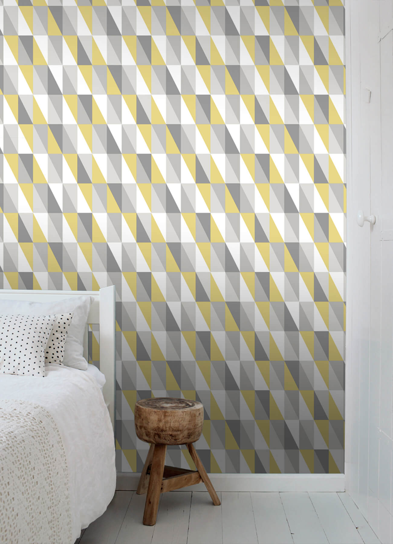 Chesapeake Fable Inez Geometric Wallpaper - Mustard