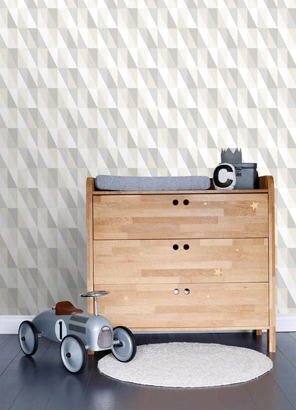 Chesapeake Fable Inez Geometric Wallpaper - Neutral