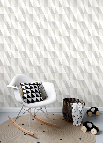 Chesapeake Fable Inez Geometric Wallpaper - Neutral