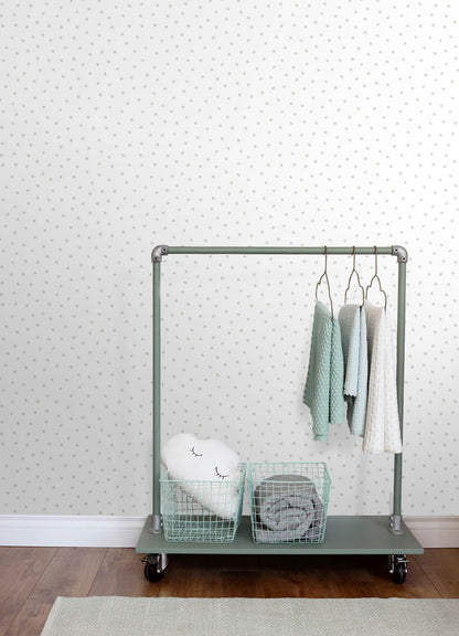 Chesapeake Fable Pixie Dots Wallpaper - Grey