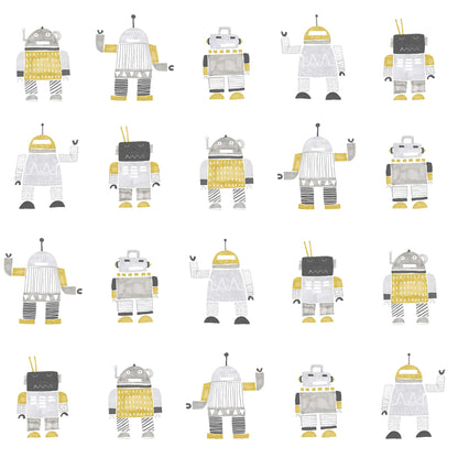 Chesapeake Fable Callum Robots Wallpaper - Gold