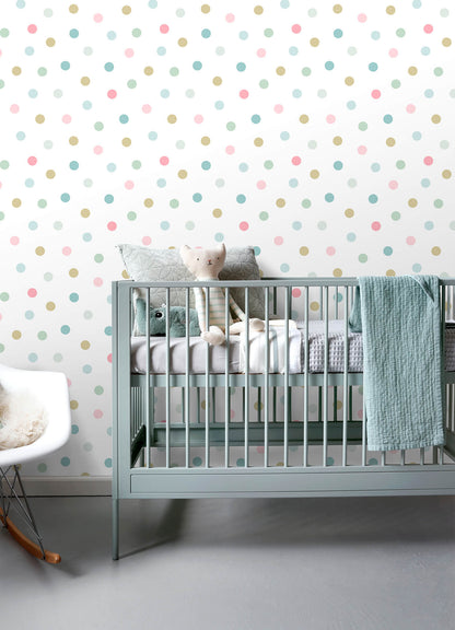 Chesapeake Fable Jubilee Dots Wallpaper - Multicolor