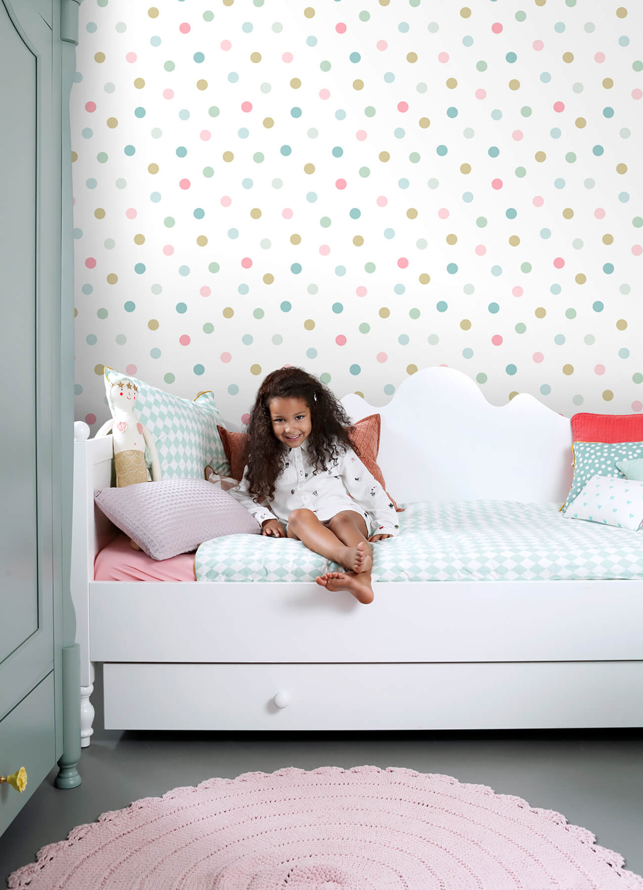 Chesapeake Fable Jubilee Dots Wallpaper - Multicolor