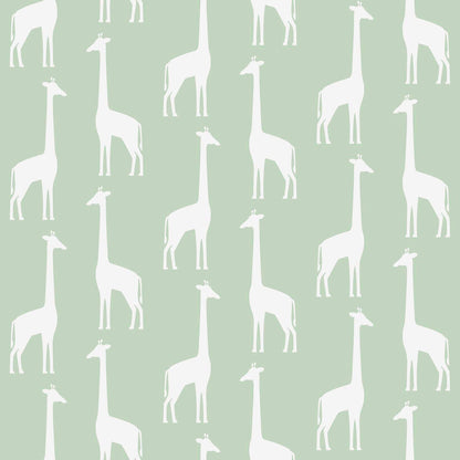 Chesapeake Fable Vivi Giraffe Wallpaper - Sage