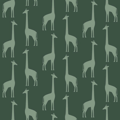 Chesapeake Fable Vivi Giraffe Wallpaper - Teal