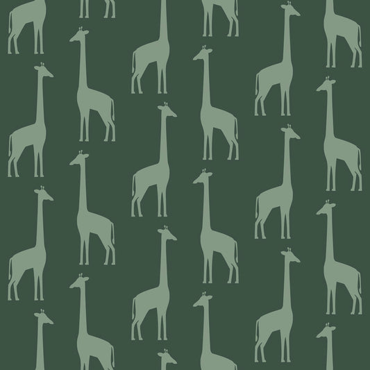 Chesapeake Fable Vivi Giraffe Wallpaper - Teal