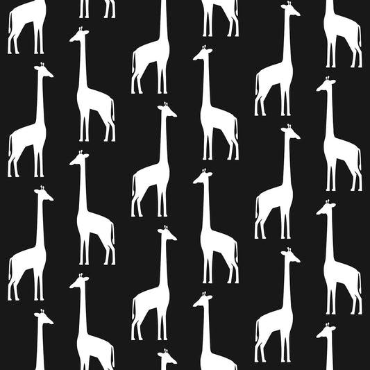 Chesapeake Fable Vivi Giraffe Wallpaper - Black