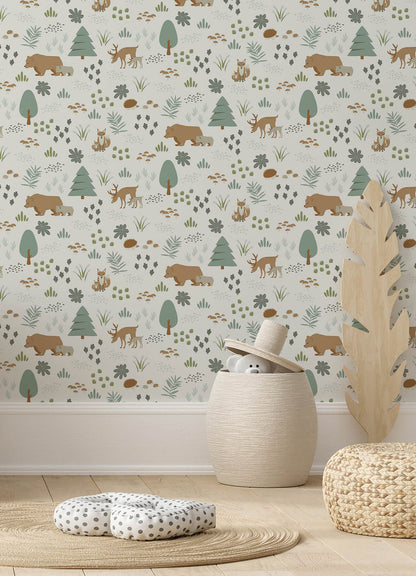 Chesapeake Fable Finola Bears Wallpaper - Moss